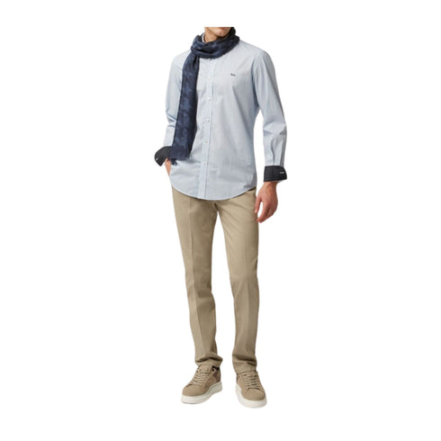Harmont & Blaine Camicia casual Camicia Uomo con fantasia micro Bianco celeste A23 - HARMONT & BLAINECRK011012578 - 832 - M - Francavilla Moda